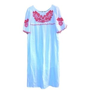 🌸Old Navy Maxi Flutter Short Sleeve Boho Embroidered Dress Size M